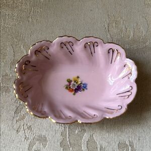 Leander RGK 1946 China de Boheme Handgemall 14 kt trinket dish